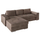 Sofa këndore Nacho e majtë (HM3279.03L), kaftë/ argjendtë