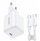 Ѕиден полнач Ugreen X513 GaN, 30W, USB C со кабел 1m, бел