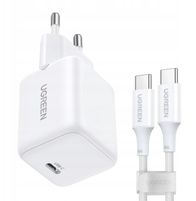 Karikues muri Ugreen X513 GaN, 30W, USB C me kabllo 1m, i bardhë