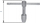 Dorezë T për çekeza Fanar V0-321000-0612, M6 M12, 250mm, metalike