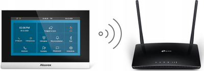 Monitor video interkomi Akuvox C313W, 7" LCD, WiFi dhe Bluetooth, i bardhë