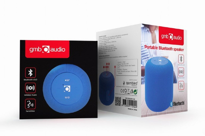 Altoparlant portativ Gembird SPK BT 15 B, Bluetooth, MicroSD USB, blu