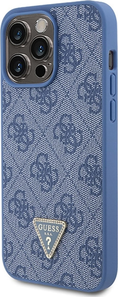 Kapak telefoni Guess GUHCP15XP4TDPB, për iPhone 15 Pro Max 6.7", hardcase lëkurë, blu