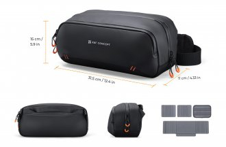 Çantë shpine KF Concept KF13.227 Sling Bag, 5L, që s’e merr uji, e zezë