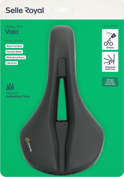 Shalke biçiklete Selle Royal Loisir Vaia Athletic, Royalgel, e papërshkueshme nga uji, e zezë