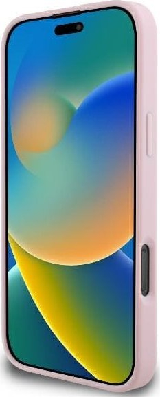 Mbrojtëse telefoni Guess Peony Script MagSafe, për iPhone 16 Pro 6.3", hardcase, rozë