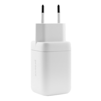 Karikues muri Proove Silicone Power, 40W, me 2×Type-C, i bardhë