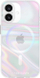 Këllëf telefoni Case-Mate Soap Bubble MagSafe për iPhone 16, mbron nga rëniet deri 3.6m, transparent me shkëlqim shumëngjyrësh