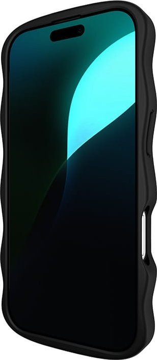 Kapotë telefoni Kate Spade New York Wavy Nightfall, MagSafe, për iPhone 16 Pro, e zezë me xixa
