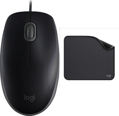 Глушец Logitech B110 Silent Studio Series, 1000 DPI, со USB кабел, графит