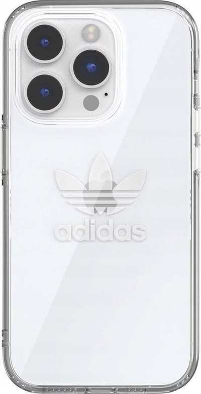 Mbulesë telefoni Adidas Clear Case për iPhone 14 Pro, TPU transparente, me logo Adidas, e tejdukshme