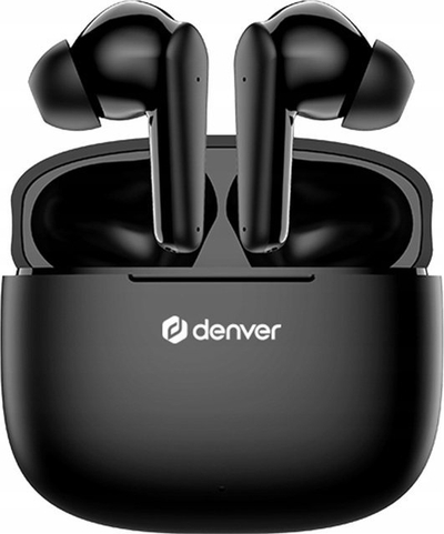 Kufje bluetooth Denver TWE-48B, True Wireless, 6 orë bateri, të zeza
