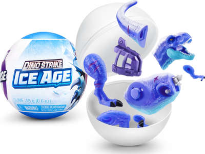 Lodër surprizë Zuru 5 Surprise Dino Strike Ice Age, set ndërtimi, me slime, shumëngjyrëshe