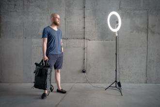 Dritë unazore LED Newell RL-18A, 18", 3200-5500K, e bardhë