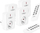 Set priza wireless KEMOT 4+2, me telekomandë, e bardhë