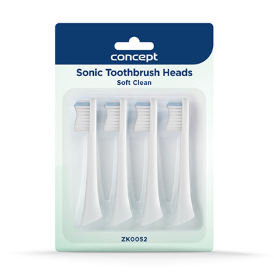 Kokë zëvendësuese për furçë dhëmbësh Concept Soft Clean ZK0052, 4 copë