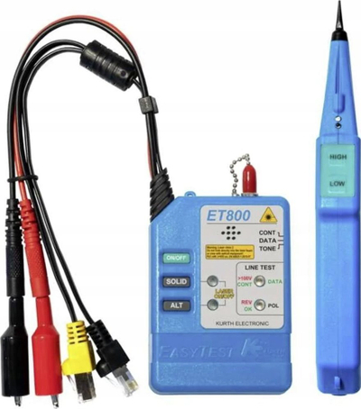 Detektor kabllosh Kurth Electronic EasyTest ET800, testues vazhdimësie, gjurmues kabllosh, blu
