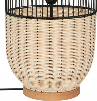 Llambë dyshemeje Atmosphera Anea, metal dhe dru, H95 cm, e zezë