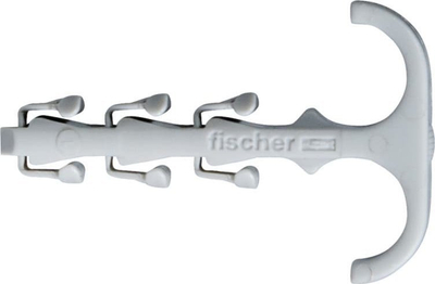 Kapëse kabllosh Fischer Steckfix SF Plus ZS 10, set 100 copë, gri e hapur