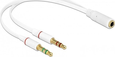 Përshtatëse jack DeLock, 3.5 mm, e bardhë