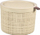 Kuti ruajtjeje Curver Jute Round, 2L, me kapak, bezhë