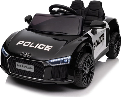 Makina elektrike për fëmijë Audi R8 Police, me pilot EVA, MP3, blu