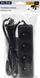 Електричен продолжен кабел Power PR-470P, 4 приклучоци, 3m, со заземјување, црн