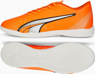 Këpucë futbolli Puma Ultra Play It, për sallë, portokalli