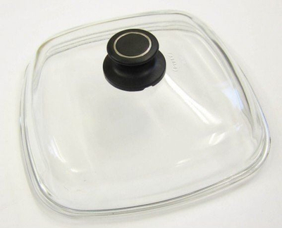Стаклен капак AMT Gastroguss, 28x28 cm, рачка отпорна на топлина, проѕирен
