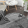 Tapet rrumbullak Strado Round Rabbit, 90x90 cm, antirrëshqitës, gri e çelët