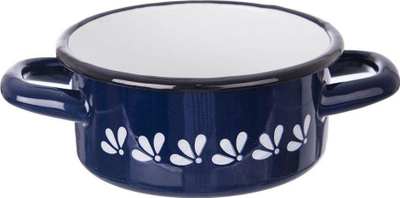 Tenkja çeliku Orion 12 cm, me emajl, blu e errët