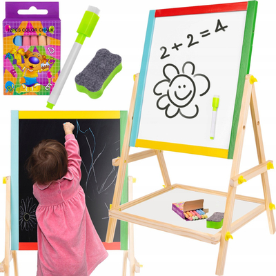Tabla druri dyanshme Kruzzel 23546, faqe me shkumës, faqe dry erase, natyrale