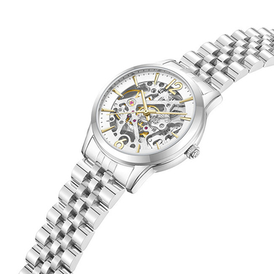 Orë për femra Kenneth Cole Automatic Skeleton KCWLL0047401, e argjendtë