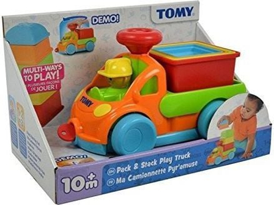 Lodër makinë Tomy Pyramid Car me timon E72467, plastike, shumëngjyrëshe