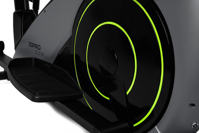 Biçikletë eliptike elektro-magnetike Zipro Dunk, iConsole +, e zezë / gjelbër
