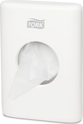 Dispenser për qese sanitare Tork, për mur, i bardhë