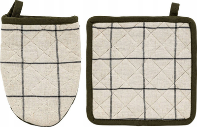 Set doreze furre dhe mbajtëse tenxheresh Atmosphera Helu, 20cm, e zezë dhe bezhë