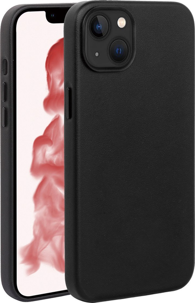 Kapak telefoni Vivanco MagSafe Classic për iPhone 14 Plus, lëkurë sintetike, i zi