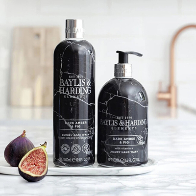 Xhel dushi për femra Baylis & Harding Dark Amber & Fig Shower Gel, 500 ml