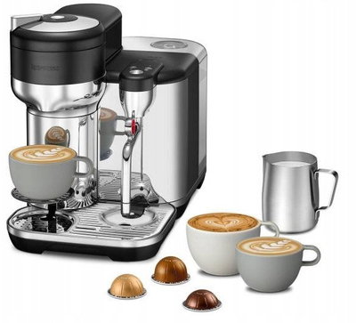 Aпарат за кафе со капсули Nespresso Vertuo Creatista Sage, 2L, нерѓосувачки челик, сребрена со црна