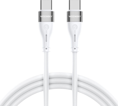 Kabllo USB Wozinsky WSTCC2, USB-C në USB-C, 2 m, 65W, e bardhë