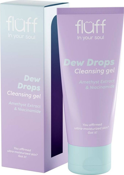 Xhel pastrues për fytyrën Fluff Dew Drops, me niacinamide, 100 ml