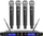 Set mikrofoni pa tela DNA WM4 Vocal Set, 4 mikrofona dore, sistem UHF, i zi