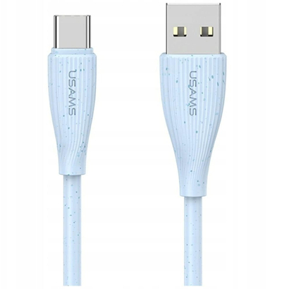 Kабел USB Usams Green Series SJ714, USB A во USB C, 1m, 18W, сина