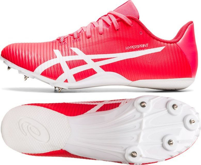 Atlete piste ASICS Hyper Sprint 8 Dive Pink, me thumba metalike, US 9, rozë