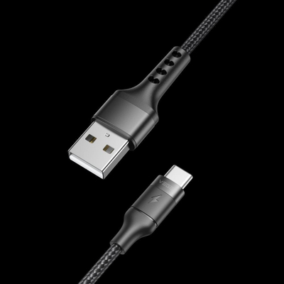 Kabllo Veger AC03 USB A në Type C, PD 5A 100W, 1.2 m, e zezë