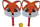 Set raketash shkumë Nicola Toys Fox me top, për kalamaj, shumëngjyrësh