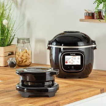 Kapak pjekës Tefal EY1508 Cook4me Extra Crispy, 1300W, 4 programe, i zi