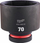 Kokë çelësi goditës Milwaukee Shockwave, 1", 70mm, e zezë