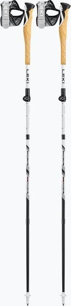 Shkopinj trekking Leki CT FX Superlite Compact, karbon, 100–120 cm, të zinj